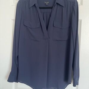 Ann Taylor Deep Blue Blouse